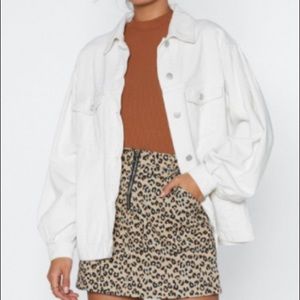 Nasty Gal Cream Corduroy Jacket